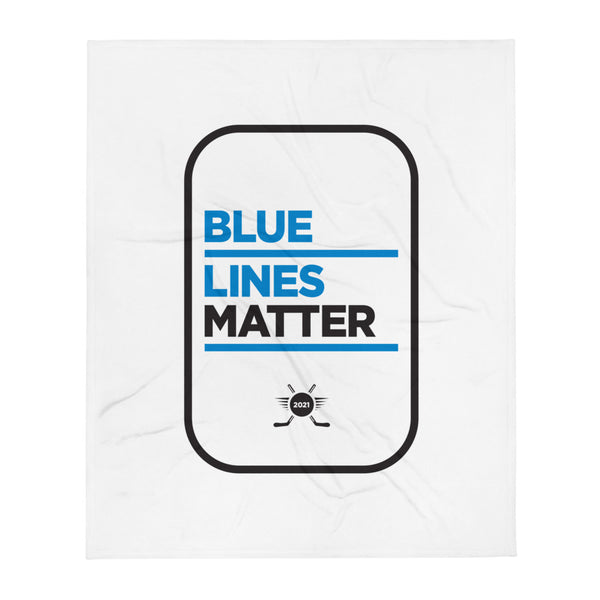 Blue Lines Matter Throw Blanket